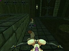 Futanari barbarian saves monster girls in wild hentai game
