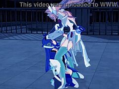 Symphogear girls in intense futanari action in 3D hentai