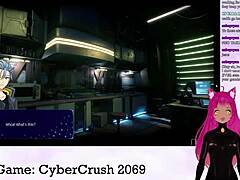 Vtuber Lewdneko Plays Cybercrush 2069 Part 1 With Big Tits 😘