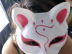 Busty Asian girlfriend gives immersive POV blowjob experience