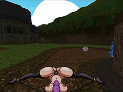 Futanari barbarian saves monster girls in wild hentai game