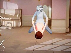 3D animated futanari hentai game with cowgirl action