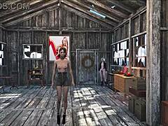 fallout 4 sexy at home with cute brunette