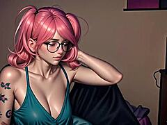 Beautiful girl transforms into a sex hungry demon and dominates other women