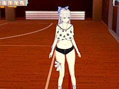 explosive 3d anime massage with busty jk girl