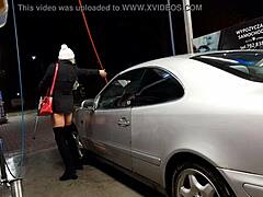 Car wash hiding transsexual secrets outdoors?