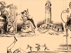 Vintage Erotic Cartoon Illustration with Retro Charm