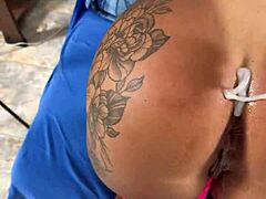 Treasure hunter scores homemade anal in garage doggystyle