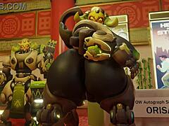 3D animated Overwatch compilation with Orisa and other heroes