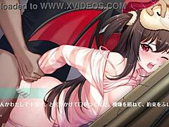 Single woman enjoys herself on her alone day and watches anime porn