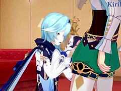 yo, check eula, rosaria, and venti in wild sex action from genshin impact hentai!