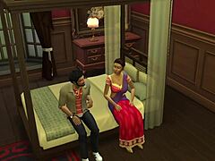 Santu aunty gets naughty with neighbor guy in cartoon