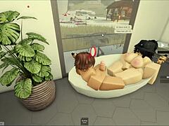 Watch intense sex with my wife in the bath.