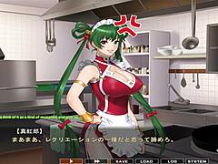 Asian maid rin in japanese game hentai scene