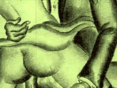 Vintage erotic sketches with seductive charm