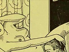 Vintage erotic sketches with seductive charm