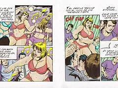 Big beautiful Mexican porn comic double penetration