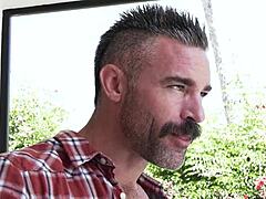 Busty blonde Gabbie Carter gets her pussy pounded hard. Her big tits end up covered in jizz.