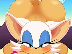 Rouge performs oral and anal in game