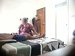 Flashing cock to two maids during hotel massage