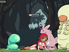 Dragon defeats Bonus & Rose - Demon Beast in anime porn game