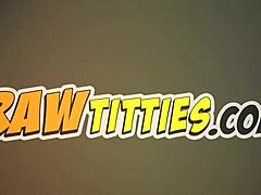 Rough pornstar slut bends over bed showing oiled ass.