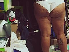 Curvy Mexican BBW Gordita Caught Cleaning Room on Hidden Cam