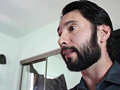 Brunette’s shaved pussy licked before a hard pounding!