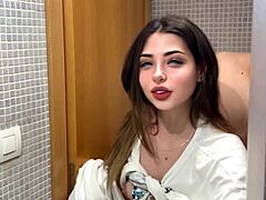 Hot Teen Gets Cum Inside in Bathroom