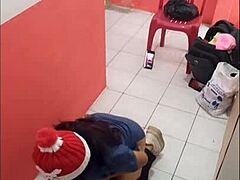 Milf nurse teases ass in hospital corridor