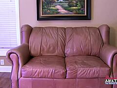 Wow! Petite Cora stuffs pussy with dildo and sucks hard!