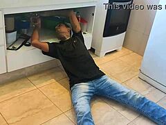 Pregnant wife cheats with plumber and lets him cum inside