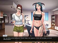 Hentai game with 18-19 year old glasses wearing characters