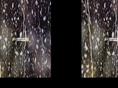 Virtual reality with chrissy fox, she dives into piss accidentally.