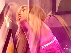 slutty blonde girl fucking in high heels?