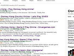 Brunette Gamer Ready for Donkey Kong Challenge