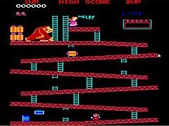 Brunette Gamer Ready for Donkey Kong Challenge