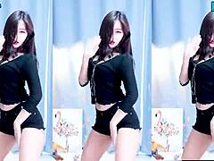 Beautiful girl dancing in a cute way