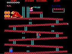 Brunette Gamer Ready for Donkey Kong Challenge