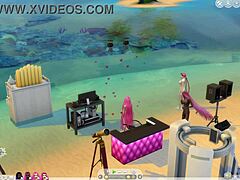 Futa whores dominate Sims 4 tropical island with anal surprises.