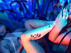 Foot fetish and toe sucking in a lesbian relationship