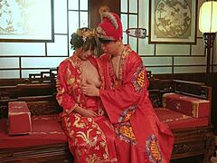 Amateur wedding night with Chinese bride in London