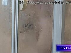 Hot Italian milf fingers anal in shower