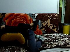 A young couple having sex after work - homemade video