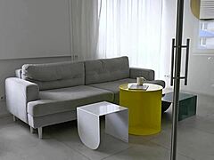 Horny Blonde Flips Through Steamy Fashion Pages