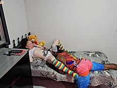 Masturbating for a redhead slut's pleasure and husband's jealousy