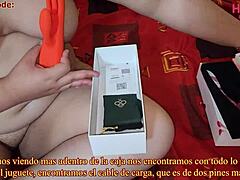 Anal toys and vibrator play with chubby amateur wife