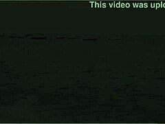 Horny Blonde Latina Bangs Lifeguard Behind Beach Rocks.