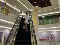 Crazy cumwalk in public mall, blowjob in toilet—insane! 😜