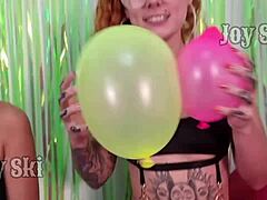 Beautiful and curvaceous Brazilian cousins celebrate birthday with sensual massage and hot lesbian action